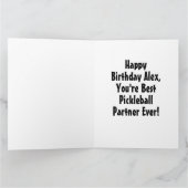 Carte Cartoon Pickles Pickleball Players Pickleball Team (Intérieur)