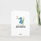 Carte Cartoon Seahorse Cute (Dos)