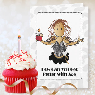 Carte Cartoon sucré gratuit et amusant Anniversaire