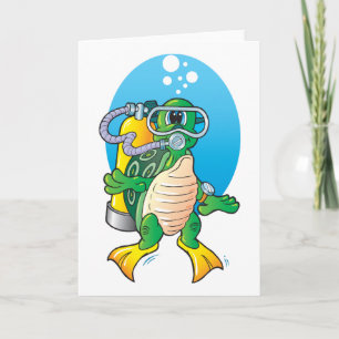 Carte Cartoon Tortue de mer