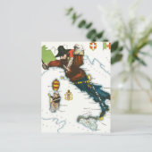 Carte Cartoon vintage de l'Italie (Debout devant)