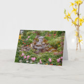 Carte Cascade avec fleurs printanières (Fleur jaune)
