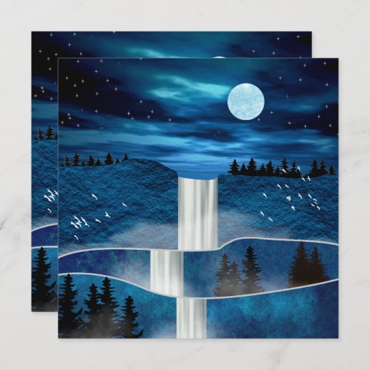 Carte Cascade bleue (Devant / Derrière)