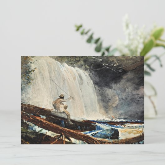 Carte Cascade dans les Adirondacks par Winslow Homer (Debout devant)