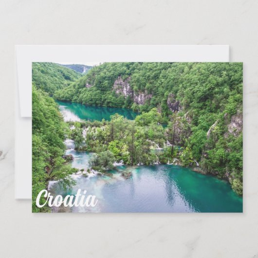 Carte Cascade de cascade dans le parc des lacs Plitvice, (Devant)