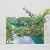 Carte Cascade de cascade dans le parc des lacs Plitvice, (Debout devant)