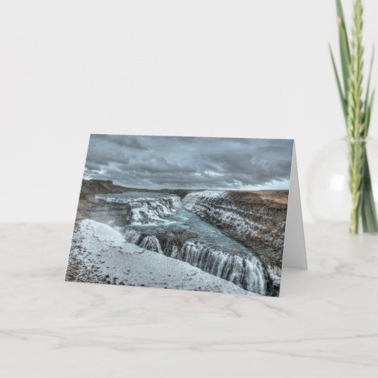 Carte Cascade de Gullfoss, Islande (Devant)