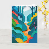 Carte Cascade de la forêt vibrante (Fleur jaune)