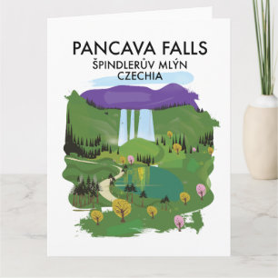 Carte Cascade de Pancava Špindlerův Mlýn, Tchéquie affic