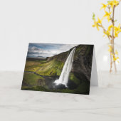 Carte Cascade de Seljalandsfoss | Islande (Fleur jaune)