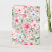Carte Cascade d'élégance de fleurs sereines (Dos)