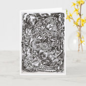 Carte Cascade d'esprit dessin (Fleur jaune)