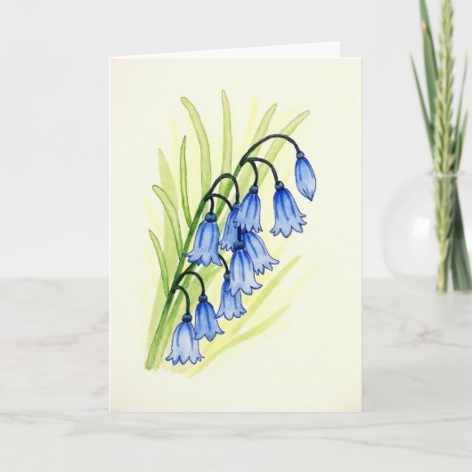 Carte cascade florale aquarelle (Devant)
