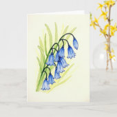 Carte cascade florale aquarelle (Fleur jaune)