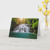 Carte Cascade | Kanjanaburi Thaïlande d'Erawan (Fleur jaune)