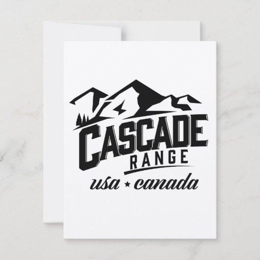 Carte Cascade Range États-Unis Canada logo. (Devant)