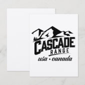Carte Cascade Range États-Unis Canada logo. (Devant / Derrière)