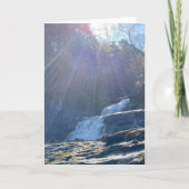 Carte Cascade, rochers et rayons de soleil (Devant)