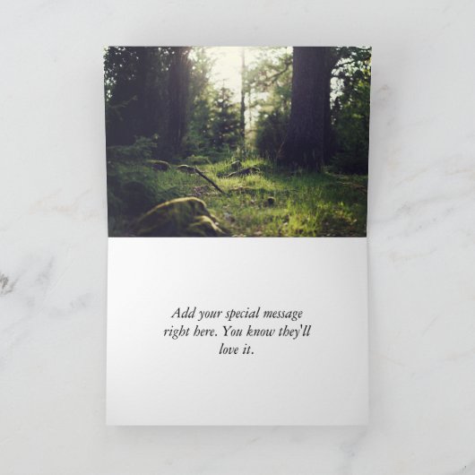 Carte Cascade - Votre message à l'intérieur (Intérieur)