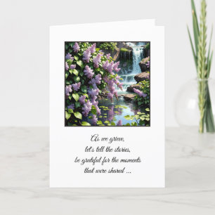 Carte Cascades et lilas pour la sympathie