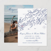 Carte Casco Bay Maine Enregistrer la date (Devant / Derrière)