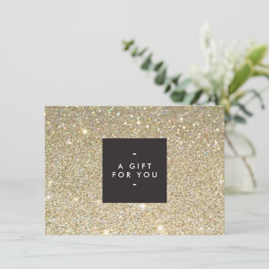 CARTE CASE NOIRE MODERNE ET SIMPLE, PARTIES SCINTILLANT (Debout devant)