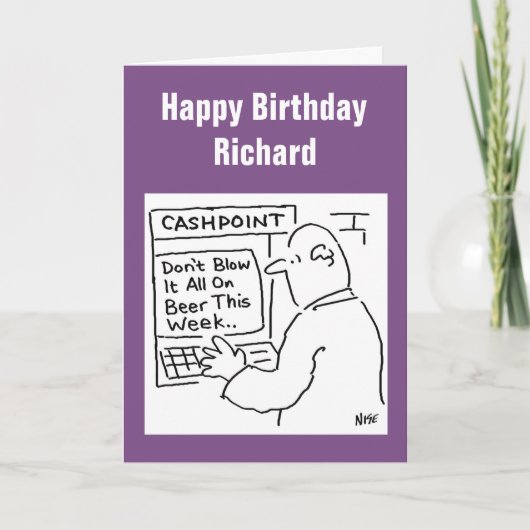 Carte Cashpoint Machine dit : "Ne soufflez pas sur la bi (Devant)