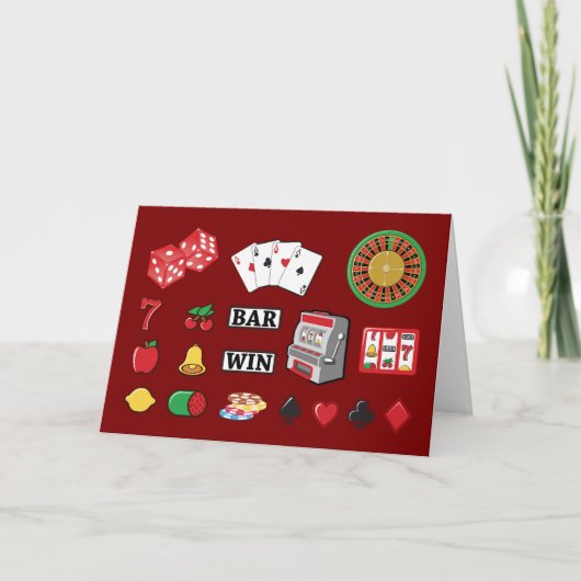 Carte Casino Night Slot Machine Poker Lucky 7s (Devant)