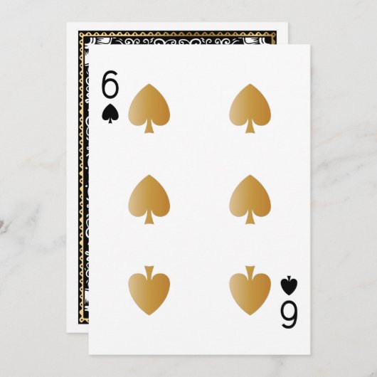 Carte Casino Party PlayCard 6 (Devant / Derrière)