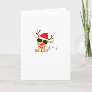 Carte Casj Boys Unisexe Adulte Reindeer Petit Manches Co