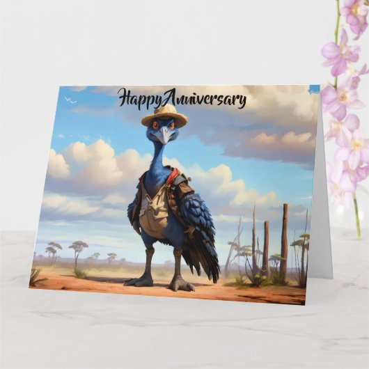 Carte Casoar australien dans la nature (Orchidée)