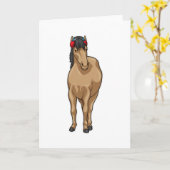 Carte Casque Audio Musique Cheval (Fleur jaune)