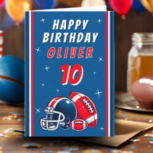 Carte Casque de ballon de football Dessin animé Joyeux a