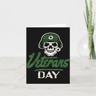 Carte Casque de crâne de jour des vétérans Hommage à l'a