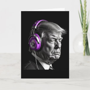 Carte Casque de Donald Trump Drôle Président Dj Art