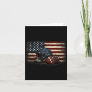 Carte Casque de football drapeau américain 4 juillet