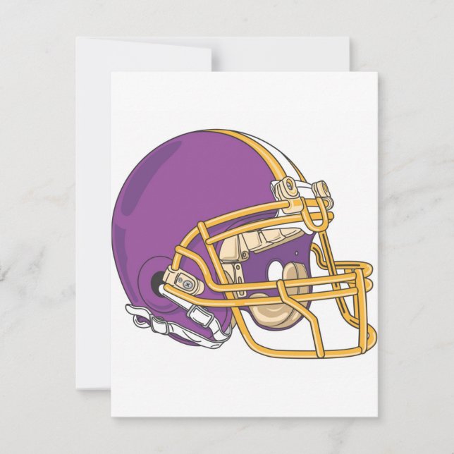 Carte Casque de football en or violet (Devant)