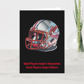 Carte Casque de football Pop Art de bons joueurs inspira