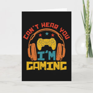 Carte Casque de gamer drôle rétro Désolé, je ne peux pas