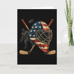 Carte Casque de gardien de but Usa Maillot de hockey sur