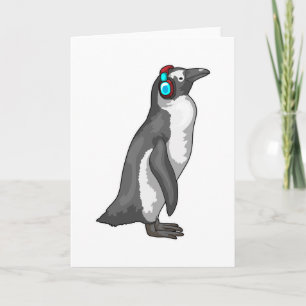 Carte Casque de musique Penguin