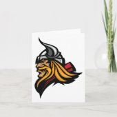 Carte Casque et barbe de la tête de guerrier viking Fier (Devant)