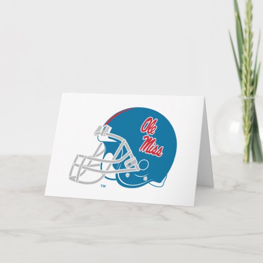 Carte Casque Ole Miss Football | Bleu clair (Devant)