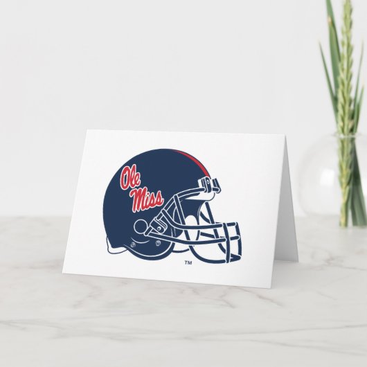 Carte Casque Ole Miss Football | bleu foncé (Devant)
