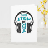 Carte Casques de musique DJ Musician Cadeaux (Fleur jaune)