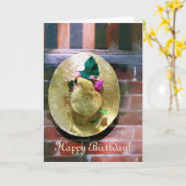 CARTE CASQUETTE (Fleur jaune)