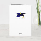 Carte Casquette bleue en argent - Félicitations (Dos)