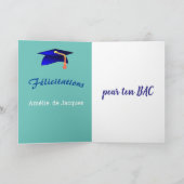 Carte Casquette bleue - Fêtes en français (Intérieur)