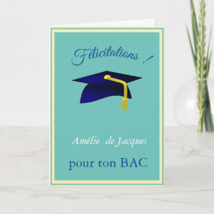 Carte Casquette bleue - Fêtes en français