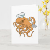 Carte Casquette chef Octopus Cook (Fleur jaune)